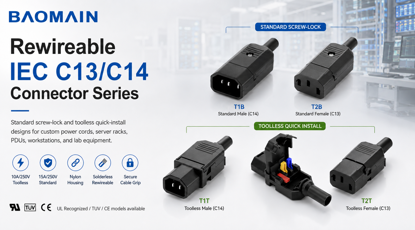 Baomain Rewireable Connector/Plug Series