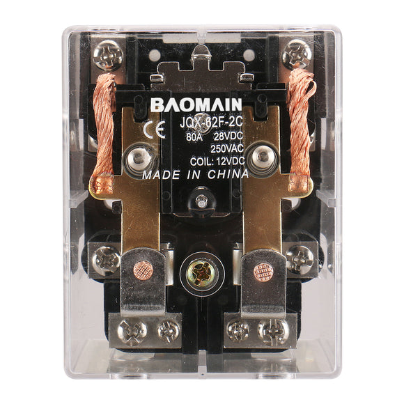 Baomain Electronmagnetic Relay High Power Relay JQX-62F-2Z Coil Voltage DC 12V/24V AC110V/220V 80A DPDT 2NO 2NC