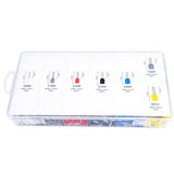 Baomain 1900pcs Wire Copper Crimp Connector Kit AWG 22/20/18/16/14/12/10 Assorted Insulated Ferrule Pin Cord End Terminal Set White Gray Red Black Blue Gray Yellow