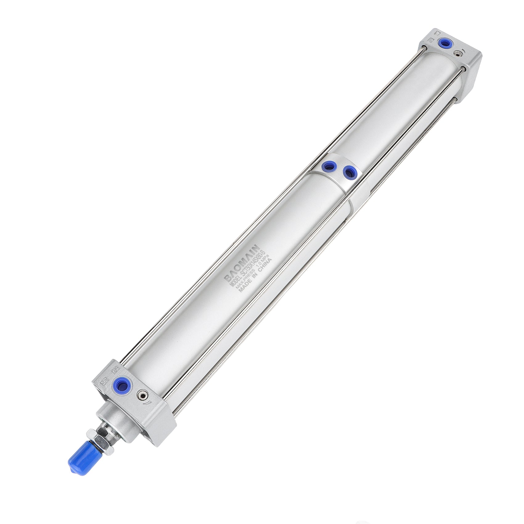BAOMAIN 9 pcs Pneumatic Air Cylinder 2 Positions with Magnet SCT50x145x80-S, Bore 50mm (2 inch), Stroke 145mm，80mm，PT 1/4 Screwed Piston Rod Dual Action，Customized Cylinder