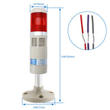 Baomain 12V/24V/110V/220V Alarm Warning Industrial Buzzer Continuous Red LED Signal Tower Light LTP-502TJ