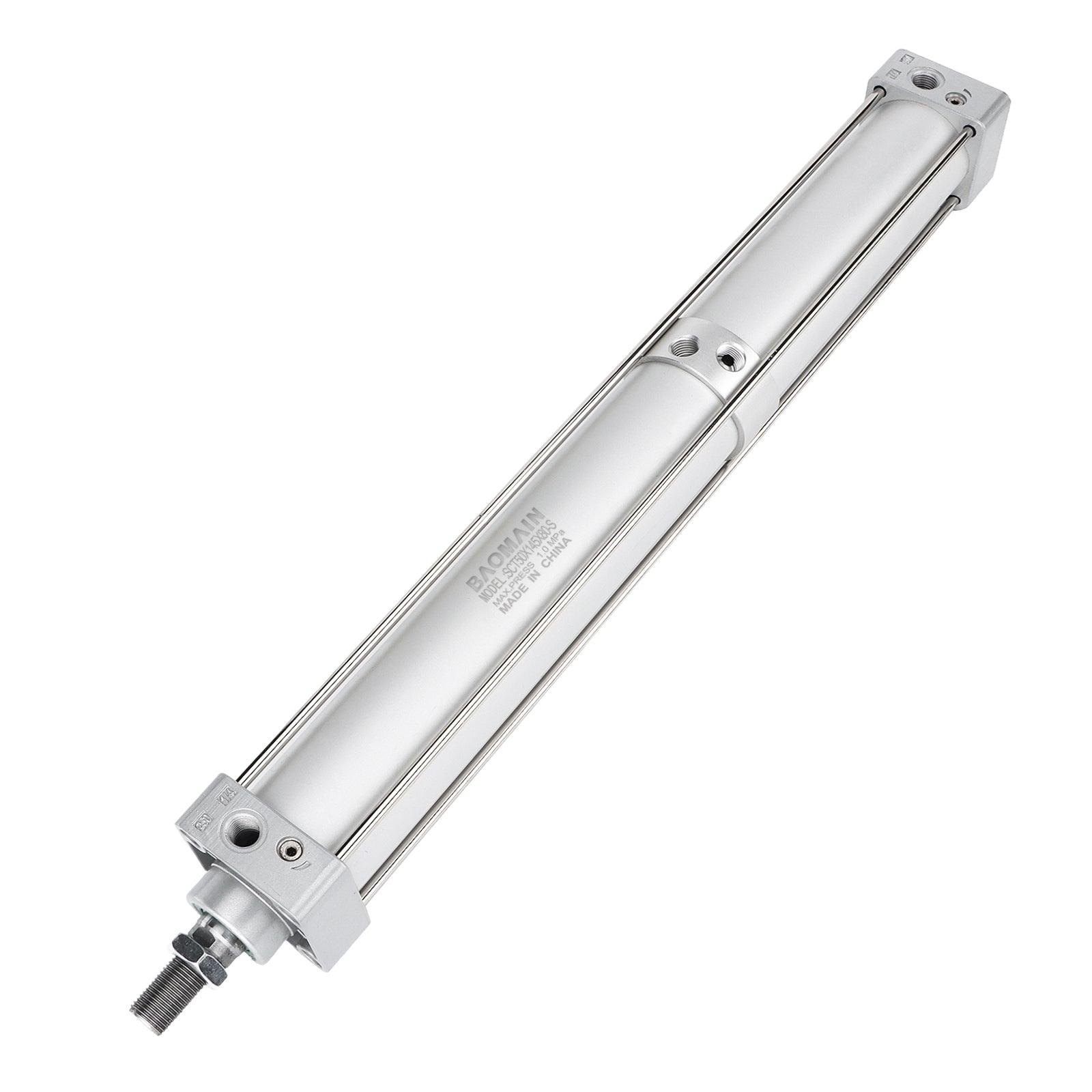 BAOMAIN 9 pcs Pneumatic Air Cylinder 2 Positions with Magnet SCT50x145x80-S, Bore 50mm (2 inch), Stroke 145mm，80mm，PT 1/4 Screwed Piston Rod Dual Action，Customized Cylinder