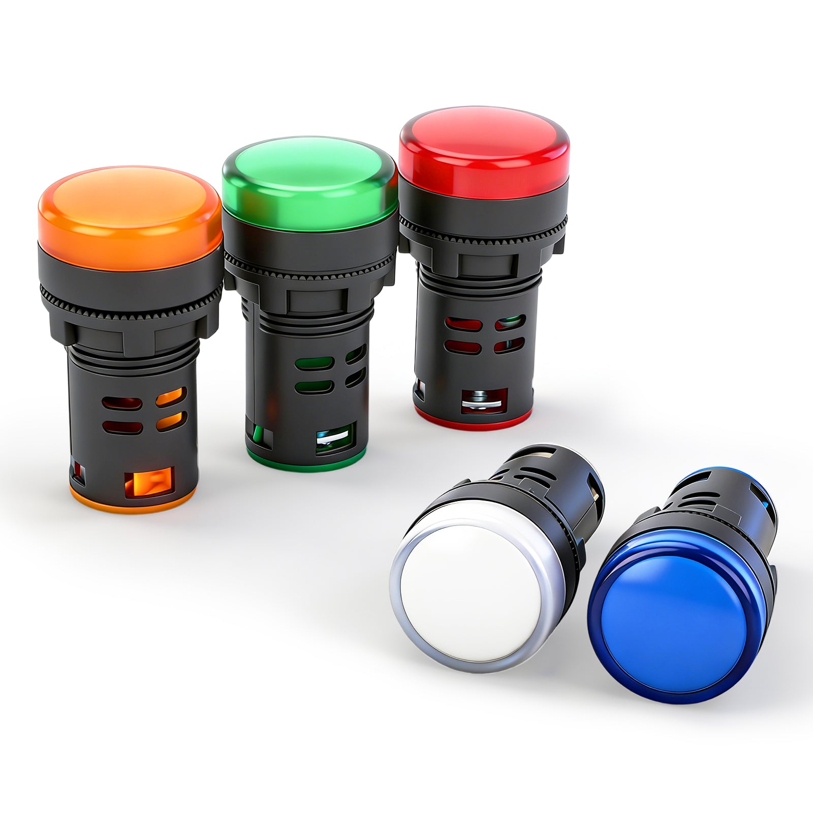 Baomain LED Indicator Light Pilot Signal Lamp AD16-22DS Green/Yellow/Red/Blue/White