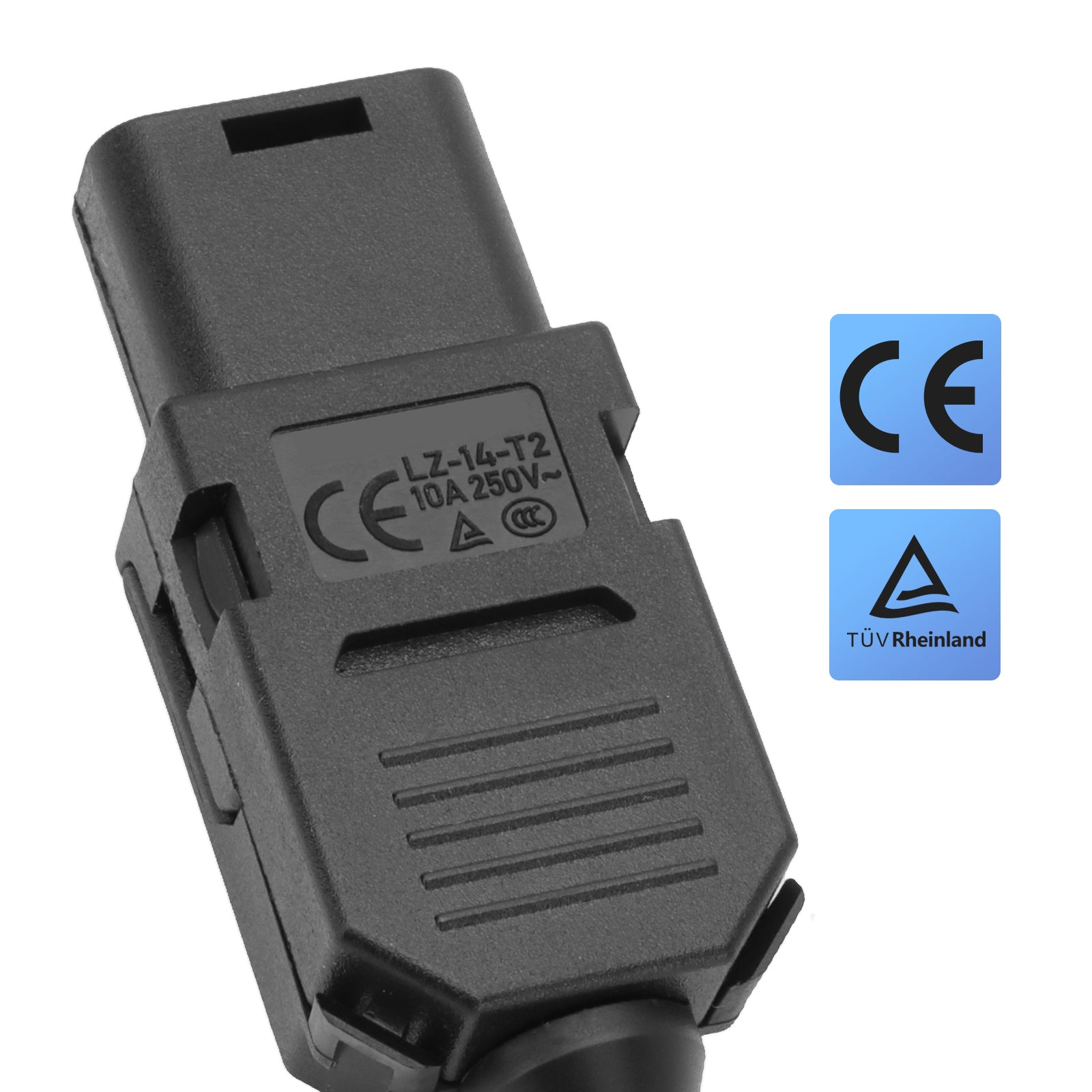 Baomain LZ14 Series Toolless Rewireable IEC320 C13/C14 AC Power Connector - Male, Female & Pair Options