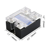 Baomain Solid State Relay SSR-40DA Metal Base 40A DC To AC Input DC 4-32VDC To Output AC 24-480V