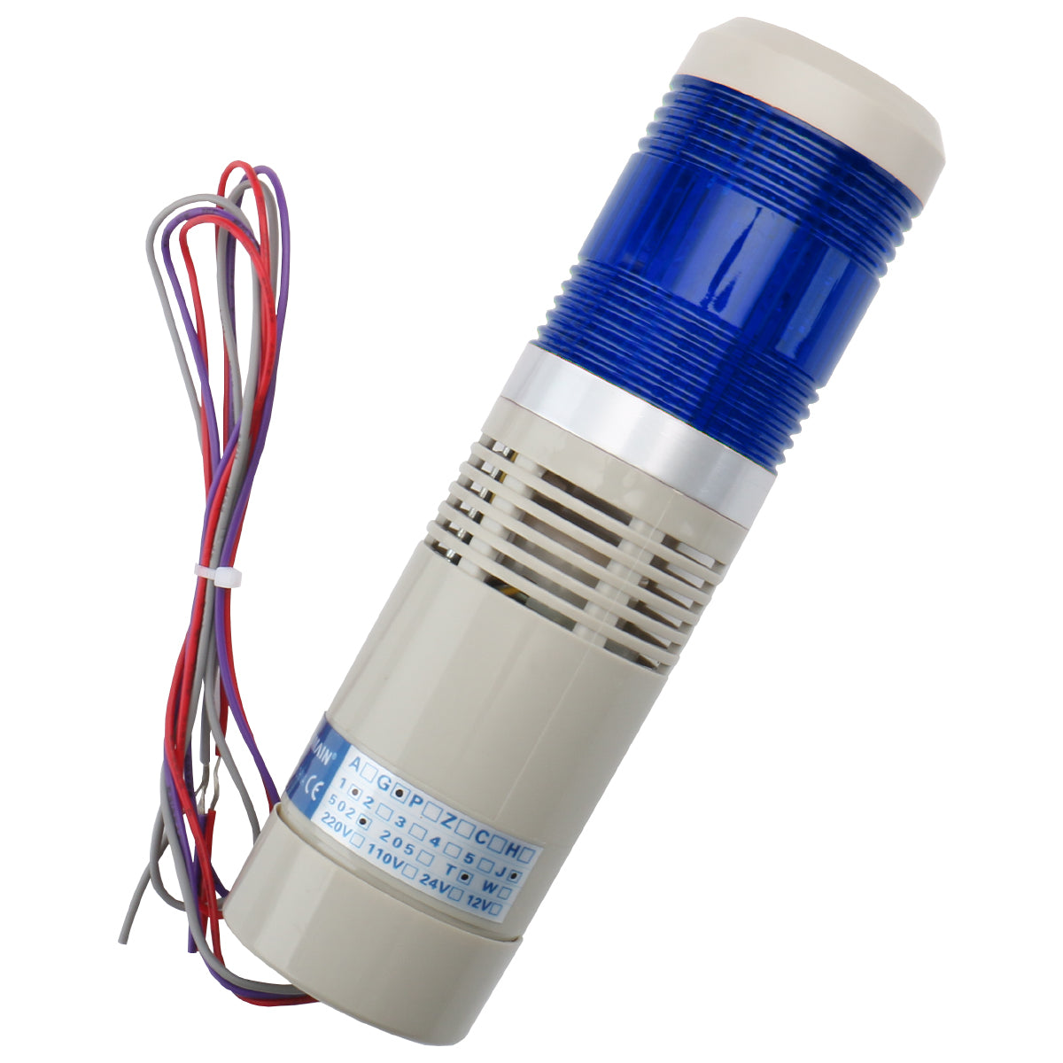 Signal Light Column LED Alarm Round Tower Indicator Continuous buzzer ...
