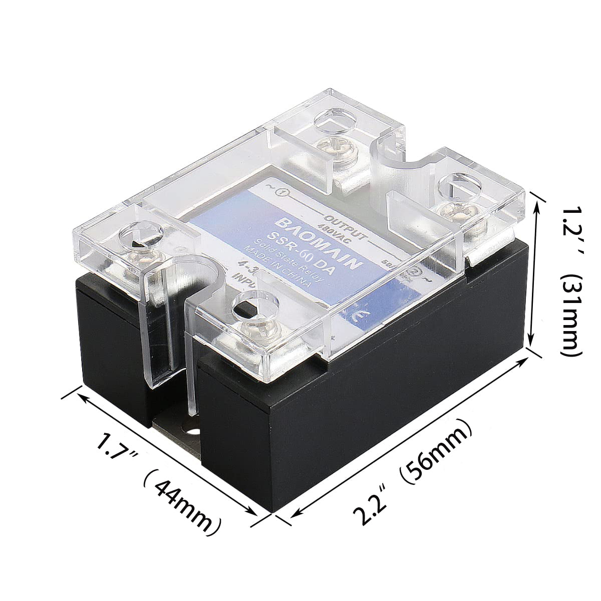 Relé de Estado Sólido Zhite SSR-1D4840 - 10A/25A/40A/60A Control DC a AC Relé de Estado Sólido Zhite SSR-1D4840 - 10A/25A/40A/60A Control DC a AC