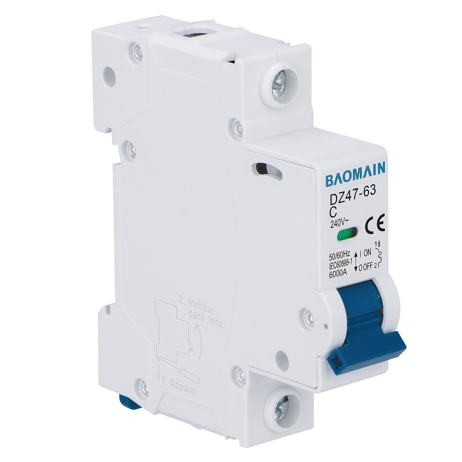 Monophasé Mcb 6A 10A 16A 20A 25A 32A 40A 50A 63A 220V-400V Mini Monophasé Mcb 6A 10A 16A 20A 25A 32A 40A 50A 63A 220V-400V Mini
