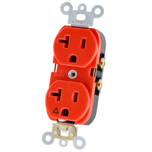 Baomain Hospital Grade Outlet,Duplex Receptacle,20Amp 125V Isolated Ground,Red-orange colour