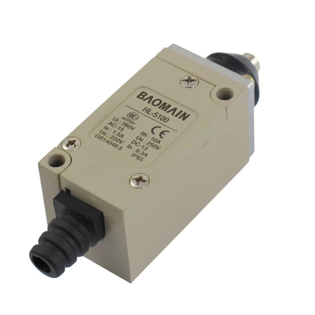 DETU CZ-7166 Micro Limit Switch - Momentary Spring Actuator - SPDT - 380V 10A - NO/COM/NC