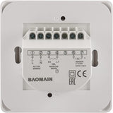 Baomain Home Nonprogrammable Thermostats, Radiant Floor Heating Temperature Manual Controller 110-120V AC 16A 4 Wire (Degrees Celsius °C)