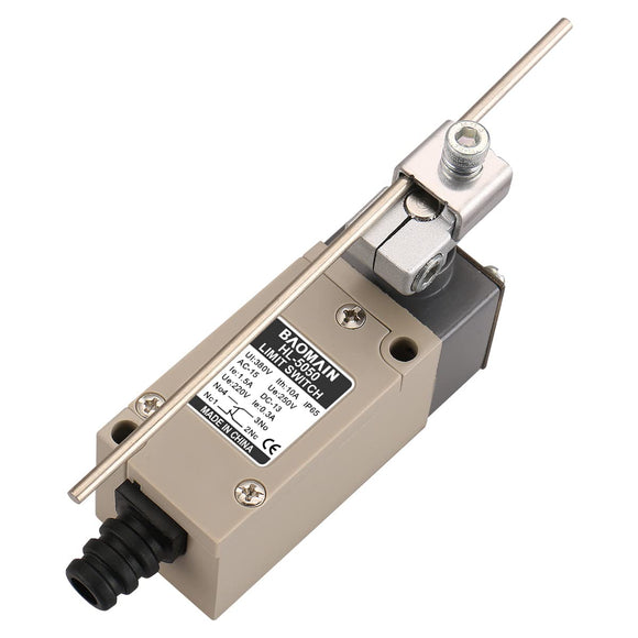Baomain HL-5050(TZ-1107) Adjustable Rod Lever Momentary Limit Switch 1NC+1NO 380V 10A IP65