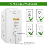 BAOMAIN Multi Plug Outlet Socket Extender, AC125V 15Amp 6 Outlet Extender Wall Plug Outlet, Splitter Power With ETL Listed Strip For School Home Office Hotel, BCC-004 White