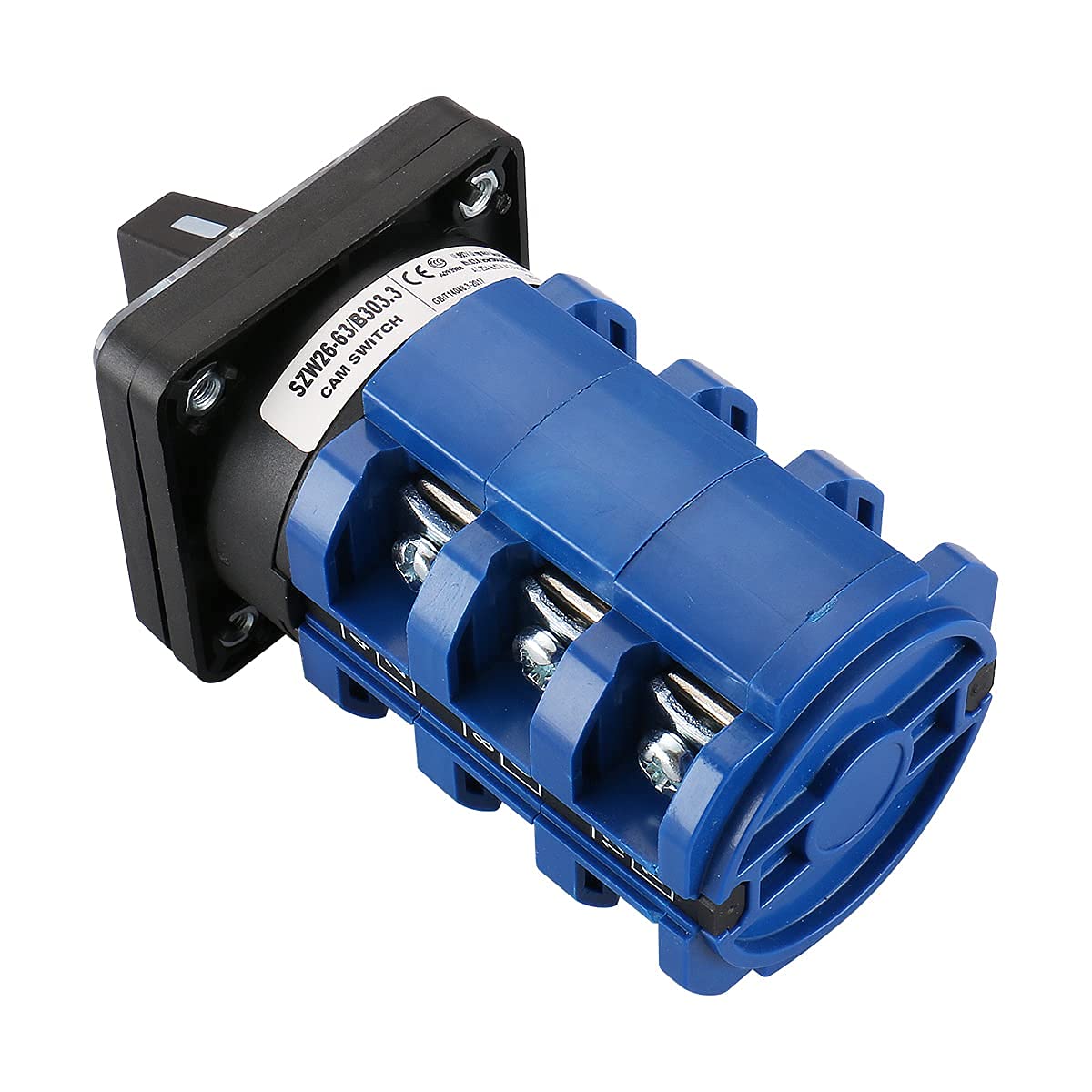 63A Momentary Rotary Cam Changeover Switch 660V 3-Pole 3-Position