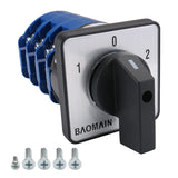 Baomain Rotary Cam Changeover Switch SZW26-125/D303.3 (LW28-125/3) 660V 125A ON/OFF/ON 3 Position