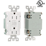 BAOMAIN GFCI Outlet Receptacle, 15Amp 125VAC 60Hz, Weather-Resistant and Tamper-Resistant, Ground Fault Circuit Interruptor, GFCI UL listed White