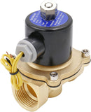 Baomain Pneumatic 1-1/4 Inch 12V/24V/110V/220V Normally Open 2 Way Brass Electric Solenoid Valve For Water,Air 2W-320-32K