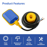 Baomain 4M 13ft Cable Float Switch Water Level Controller For Tank Pump