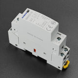 Baomain Hum-free DC/AC Modular Contactor 16A 2 Pole 12V/24V/110V/220V Circuit Control 35mm DIN Rail BMHC7-16