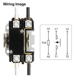 Baomain HVAC AC Contactor, BMAC-40/1 AC 24V Coil 40A 1 Pole Heavy Duty Air Conditioner Condenser Compressor Contactor, HVAC Contactors Replacement