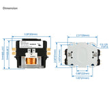 Baomain HVAC AC Contactor, BMAC-30/1 AC 24V Coil 30A 1 Pole Heavy Duty Air Conditioner Condenser Compressor Contactor, HVAC Contactors Replacement