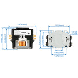 Baomain HVAC AC-Schütz, BMAC-30/2 AC 24 V Spule 30 A 2-poliger Hochleistungs-Kondensatorkompressor-Schütz für Klimaanlagen, Ersatz für HVAC-Schütze 