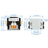 Baomain HVAC AC Contactor, BMAC-40/1 AC 24V Coil 40A 1 Pole Heavy Duty Air Conditioner Condenser Compressor Contactor, HVAC Contactors Replacement