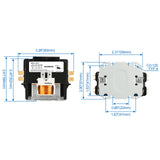 Baomain HVAC AC Contactor, BMAC-40/2 AC 24V Coil 40A 2 Pole Heavy Duty Air Conditioner Condenser Compressor Contactor, HVAC Contactors Replacement