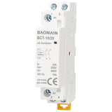 Baomain AC Contactor 16A 2 Pole Universal Circuit Control 35mm DIN Rail Mount CE Listed BCT-16(HC1-16)