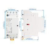 Baomain AC Contactor 20A 4 Pole Universal Circuit Control 35mm DIN Rail Mount CE Listed BCT-20 (HC1-20)-4P