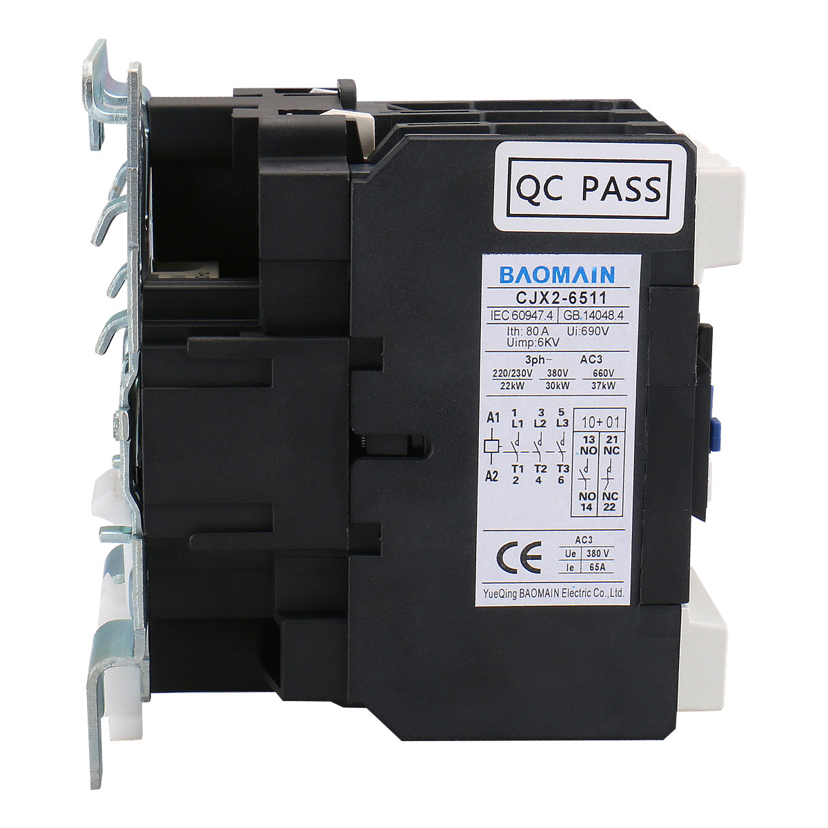 AC Contactor CJX2-6511 110V 60HZ Motor Control AC-3 30KW 65A 3P