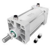 Baomain Pneumatic Air Cylinder with spring lock mechanism SSC 100-120, Bore: 4"; Stroke: 4.7''; Port Size: PT 1/2; Screwed Piston Rod Dual Action