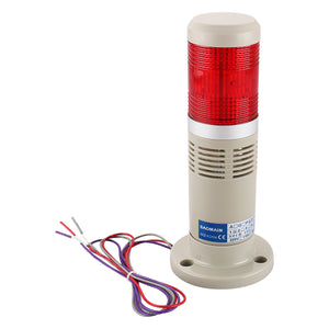 Baomain 12V/24V/110V/220V Alarm Warning Industrial Buzzer Continuous Red LED Signal Tower Light LTP-502TJ