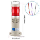 Baomain 12V/24V/110V/220V Alarm Warning Industrial Buzzer Continuous Red LED Signal Tower Light LTP-502TJ