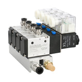 Baomain 4 Space Pneumatic Solenoid Valve 3V210-08, Normally Open type, PT1/4 2 Position 3 Way with Base Muffler Quick Fittings Set