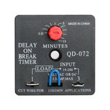 BAOMAIN Delay ON Break Timer QD-072 1.5A 18-240 VAC 0.03-10 Minutes Adjustable Time Delay Switch Replacement