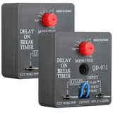 BAOMAIN Delay ON Break Timer QD-072 1.5A 18-240 VAC 0.03-10 Minutes Adjustable Time Delay Switch Replacement