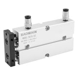 BAOMAIN Pneumatic Air Cylinder TN16-50 16mm(2/3") Bore, 50mm(2") Stroke Double-Rod Double-Acting Aluminum with 4 Fittings