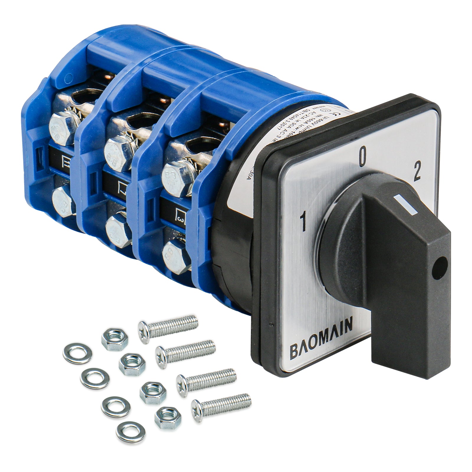 Baomain 160A Rotary Selector Cam Changeover Switch SZW26 160 D303 3 A baomain-160a-rotary-selector-cam-changeover-switch-szw26-160-d303-3-a