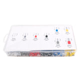 Baomain 1800pcs Wire Copper Crimp Connector Kit AWG 22/20/18/16/14/12/10/8 Assorted Insulated Ferrule Pin Cord End Terminal Set White Gray Red Black Blue Gray Yellow