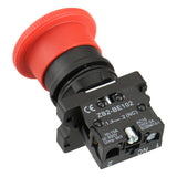 Baomain Push Button Switch ZB2-BE102C 22mm NC N/C Red Mushroom Emergency Stop 600V 10A