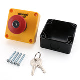 Baomain 660v Red Sign Emergency Stop Push Button Switch & Key