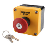 Baomain 660v Red Sign Emergency Stop Push Button Switch & Key