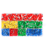 Baomain 700pcs Wire Copper Crimp Connector Kit AWG 22/20/18/16/14/12/10 Assorted Insulated Ferrule Pin Cord End Terminal Set Red Green Blue Yellow