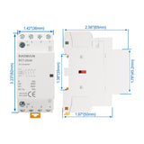 Baomain AC Contactor 25A 4 Pole Universal Circuit Control 35mm DIN Rail Mount CE Listed BCT-25(HC1-25)