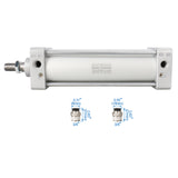 Baomain Pneumatic Air Cylinder SC 80 PT 3/8,Bore: 80mm,Screwed Piston Rod Dual Action 1 Mpa