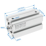 Baomain Compact Thin Pneumatic Air Cylinder SDA 20 Series 20mm Bore Double Action M5 Port