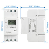 Baomain Digital LCD Power Weekly Programmable Timer THC20A 20A Amp 16 ON &16 Off Repeat Time Switch 110V/220VAC