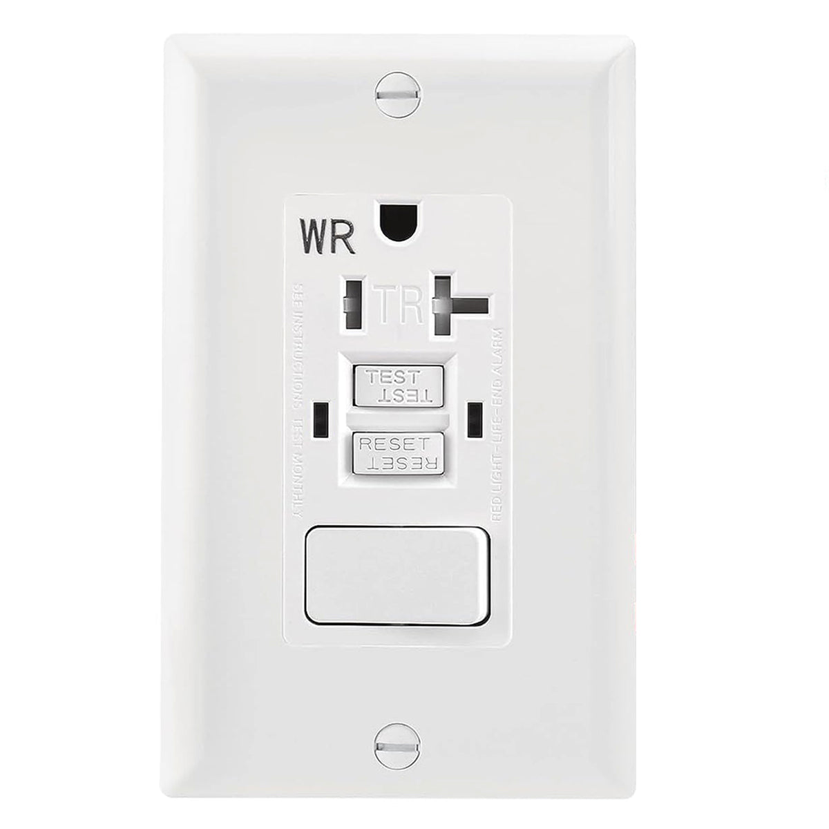 BAOMAIN GFCI Outlet,Tamper Resistant&Weather Resistant GFCI Receptacle 20Amp with Combination Switch,ETL Listed,Back &Side Wire,White BAA-002