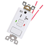 20Amp/15Amp GFCI Outlet,Tamper Resistant&Weather Resistant GFCI Receptacle with Combination Switch,ETL Listed,Back &Side Wire,White